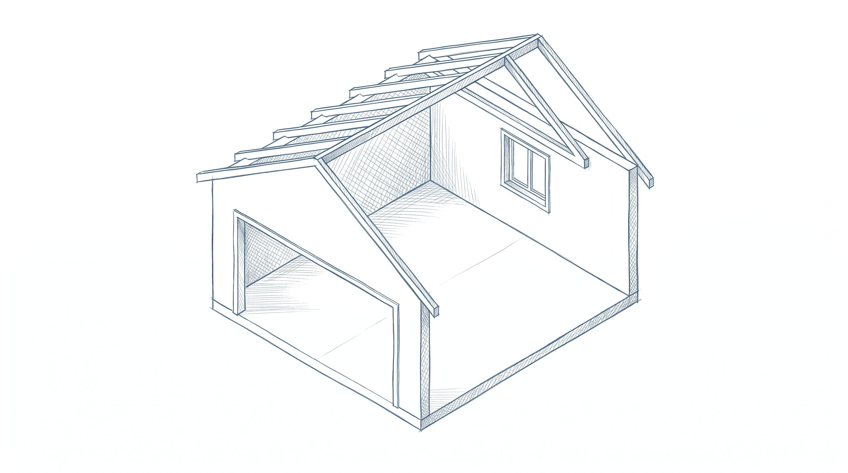 Garagenräumung - Architektur-Skizze