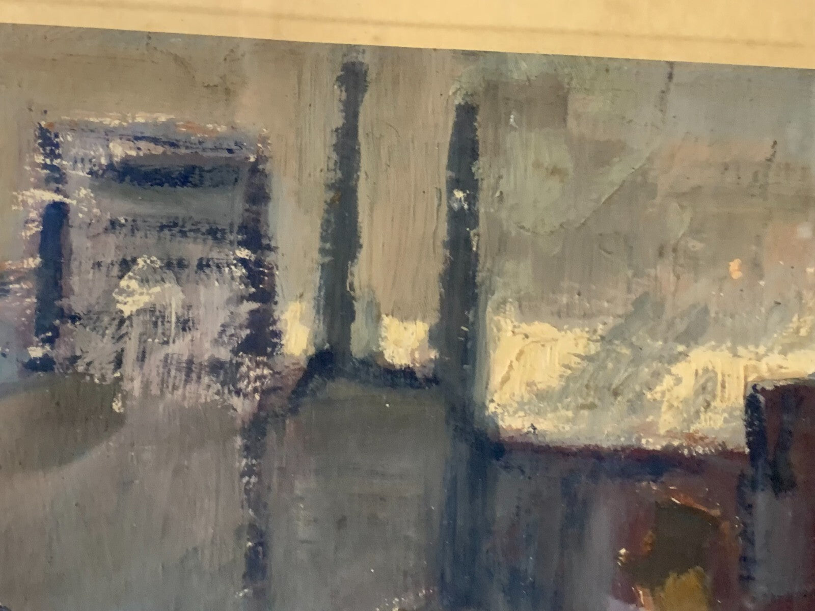 Expressionismus - Industrie Gemälde - Tempera Papier 1954 - gerahmt hinter Glas8
