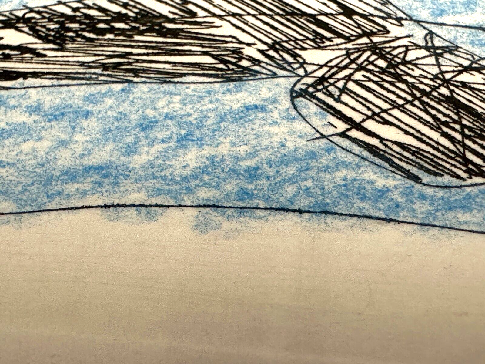 Franz Kernbeis - Radierung - mit Pastell koloriert - 1998 - Untitled - num. sig10