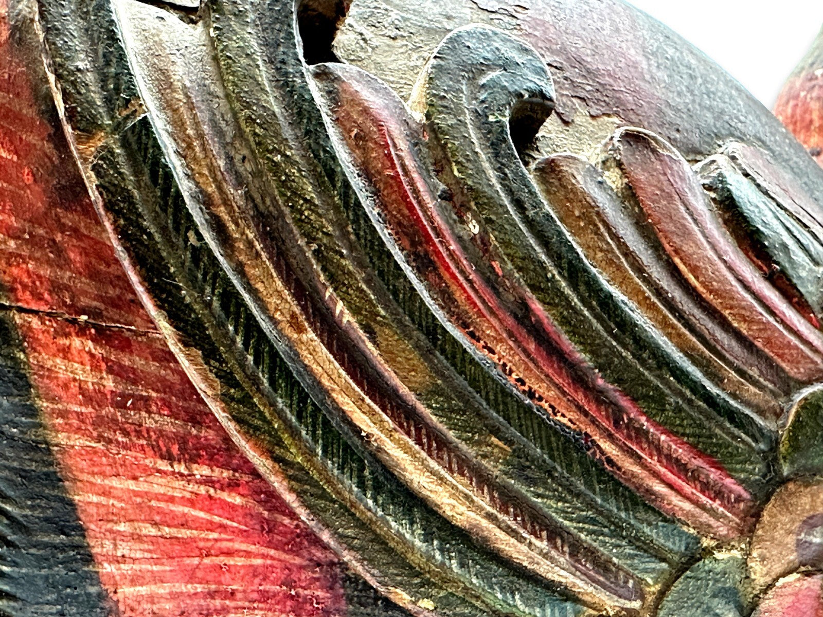 Mandarinente Mandarin Duck - antike japanische Schnitzerei 17. Jhd. - Holz9
