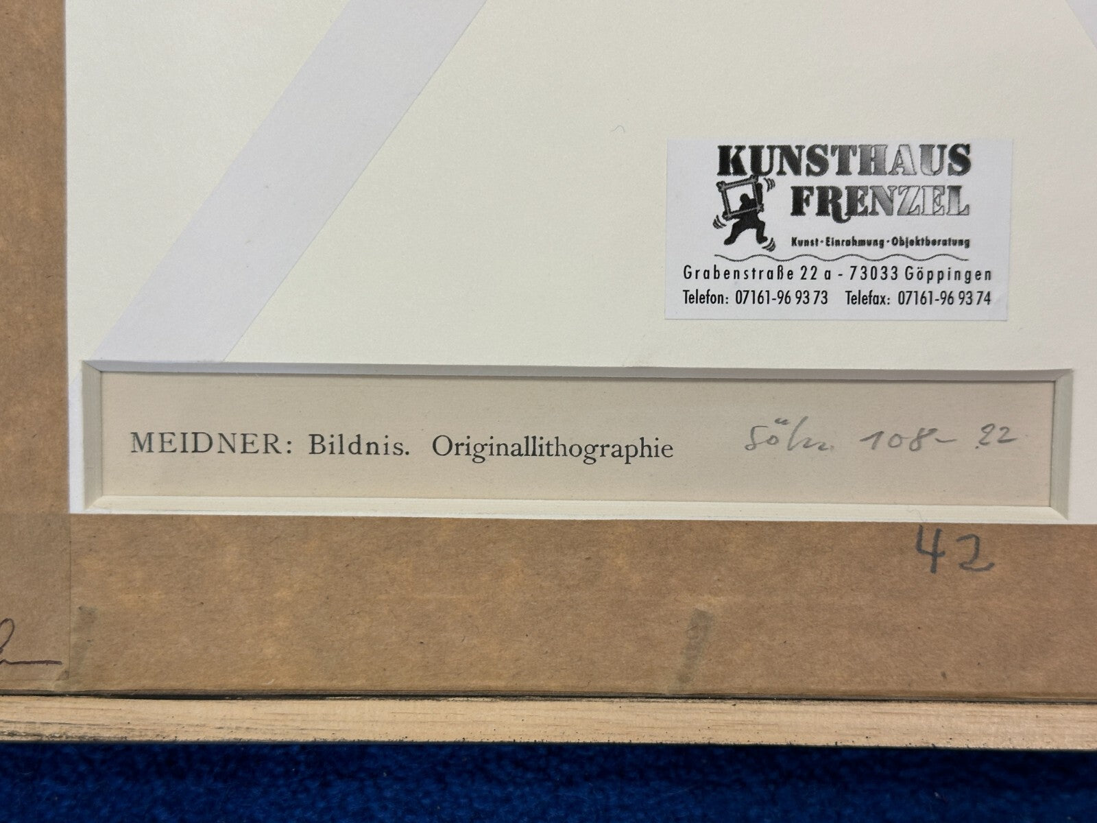 Ludwig Meidner (1884–1966) - Original-Lithografie 1920 - Selbstbildnis - gerahmt7