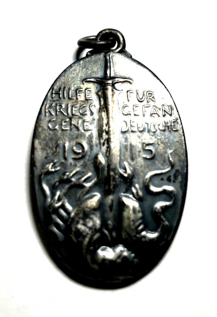 Original Medaille 1.WK Hilfe für Kriegsgefangene Deutsche Carl Stock 1915 WK I3