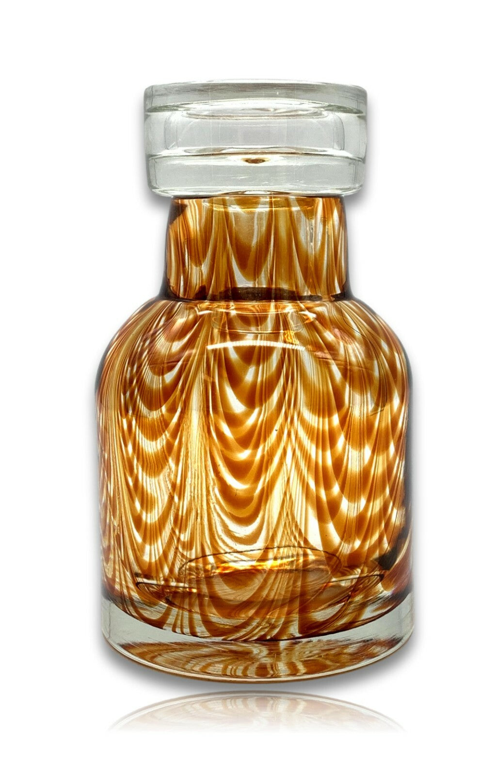 Murano Gino Cendese Vetri - Golden Fenicio - Amber - Karaffe mit Stopfen 0