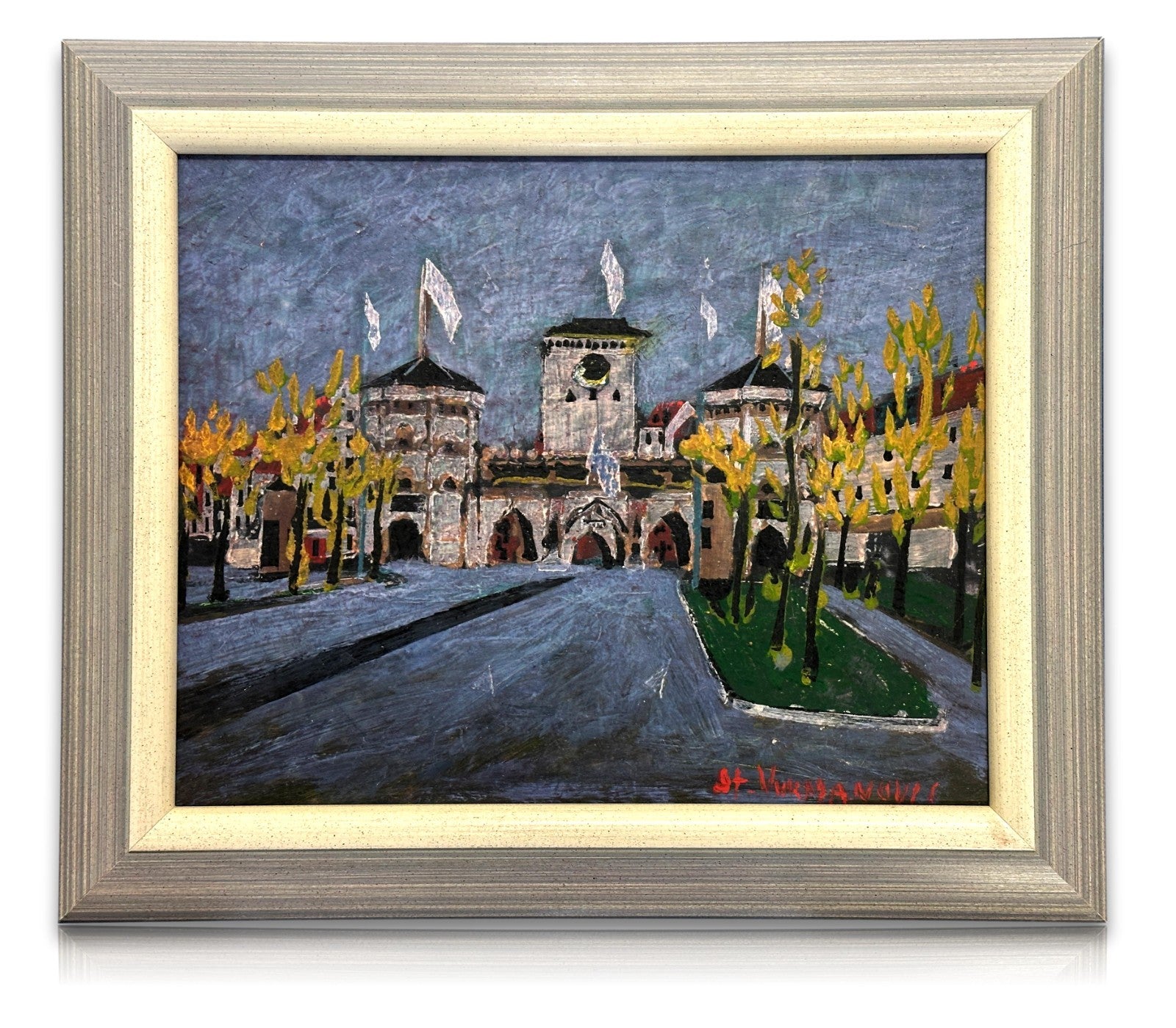 Stevan/Stefan Vukmanovic - Das Isartor, München – Öl auf Hartfaser - signiert0