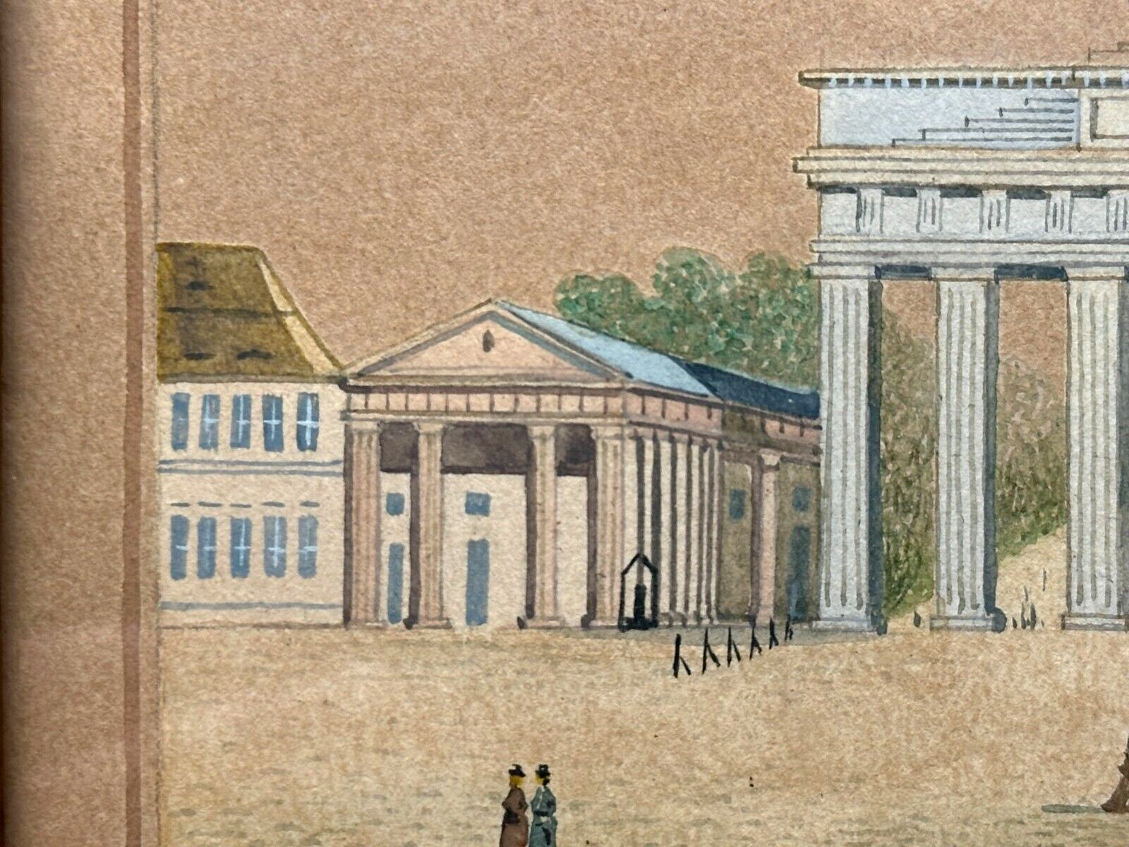Aquarell auf Papier - P. Müller - Berlin Brandenburger Tor - Sign. gerahmt4