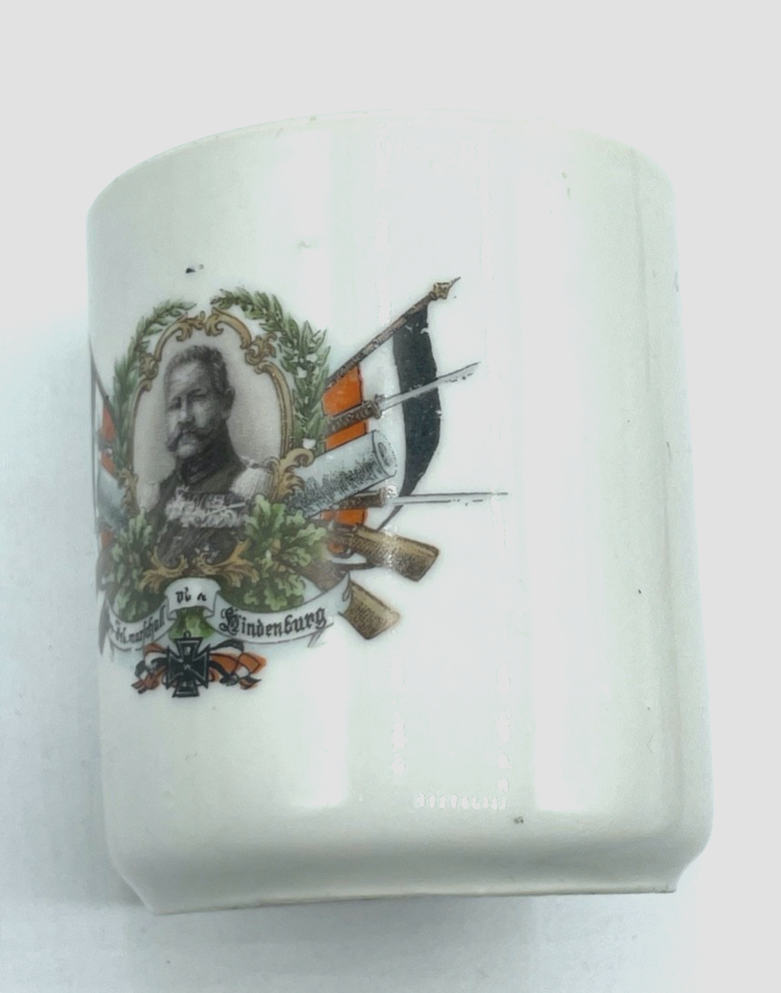Antik Porzellan Tasse Hindenburg 1914 Deutsch WK1 Militaria Patriotika3