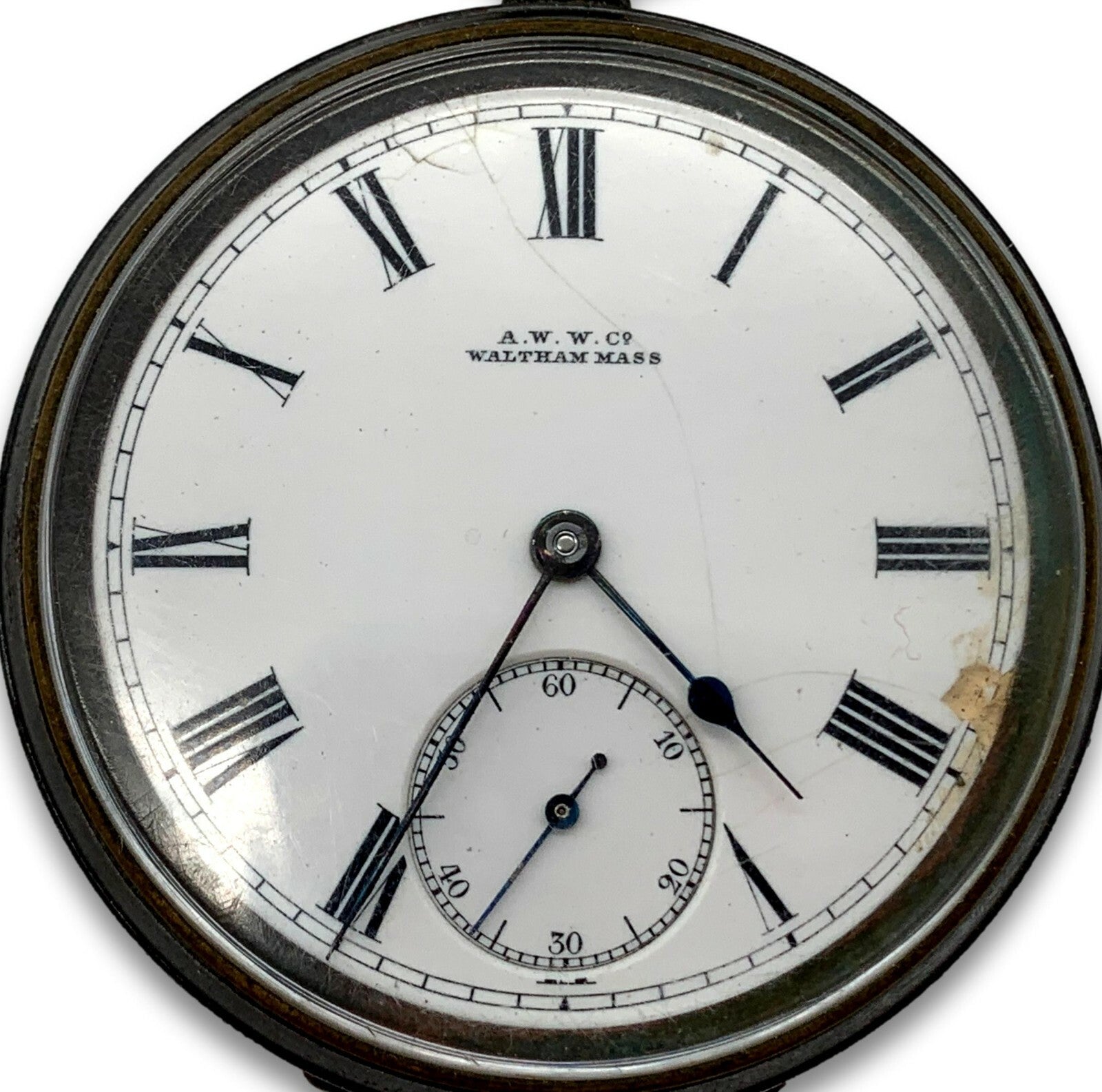 Waltham Mass - antike Taschenuhr um 1900 - kleine Sekunde - Lepine Kaliber 18993