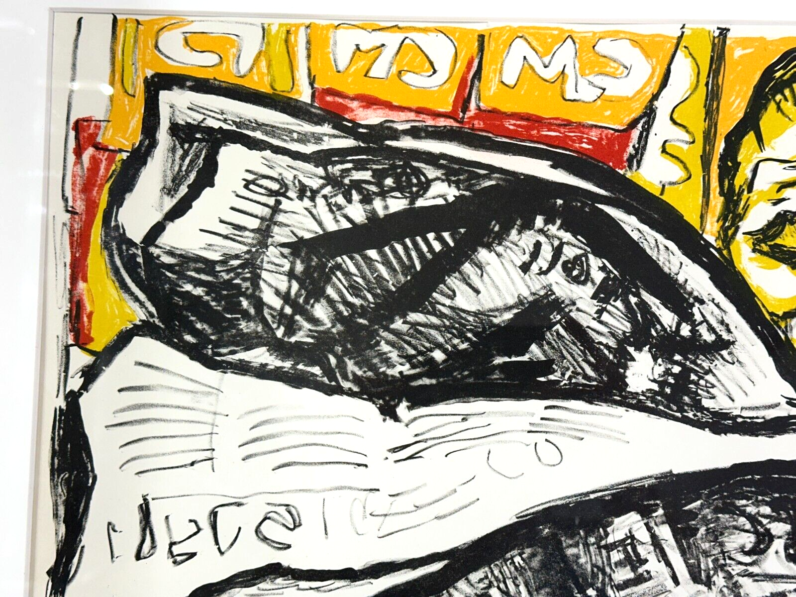 Renato Guttuso 1912-1987 - Lithographie 'Uomo con giornale' 1966 - sign. & num.4