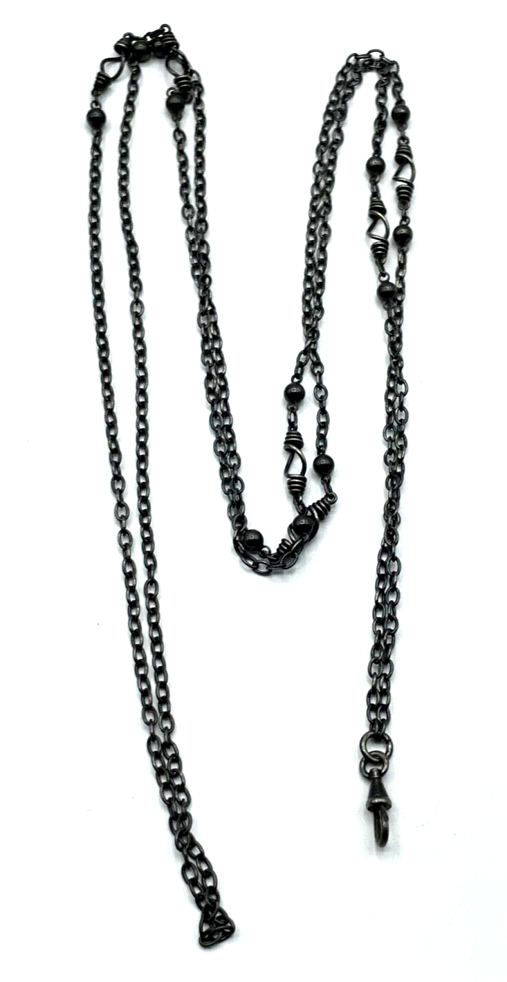Antik unisex Taschenuhr Uhrkette TUK Eisen Taschenuhrkette um 1900 sehr gepflegt1