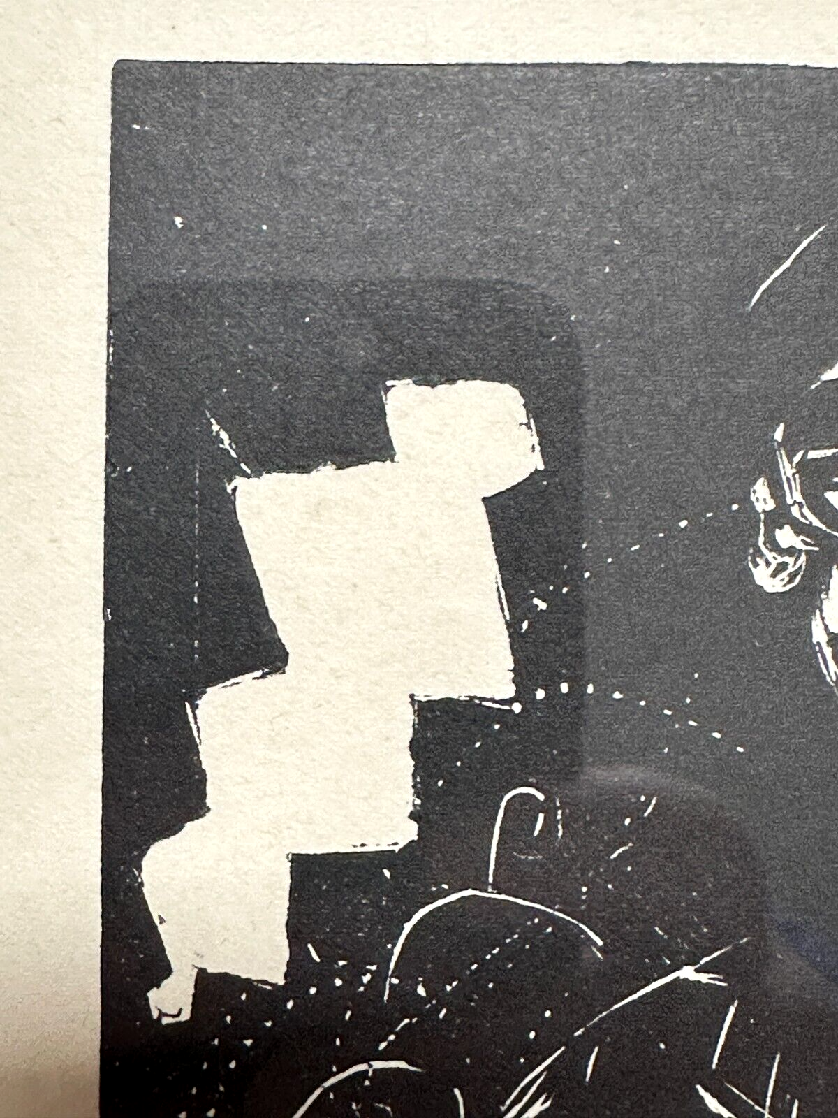 Heinrich Campendonk 1889-1957 - Holzschnitt Woodcut - 'sitzender Mann' - 19192