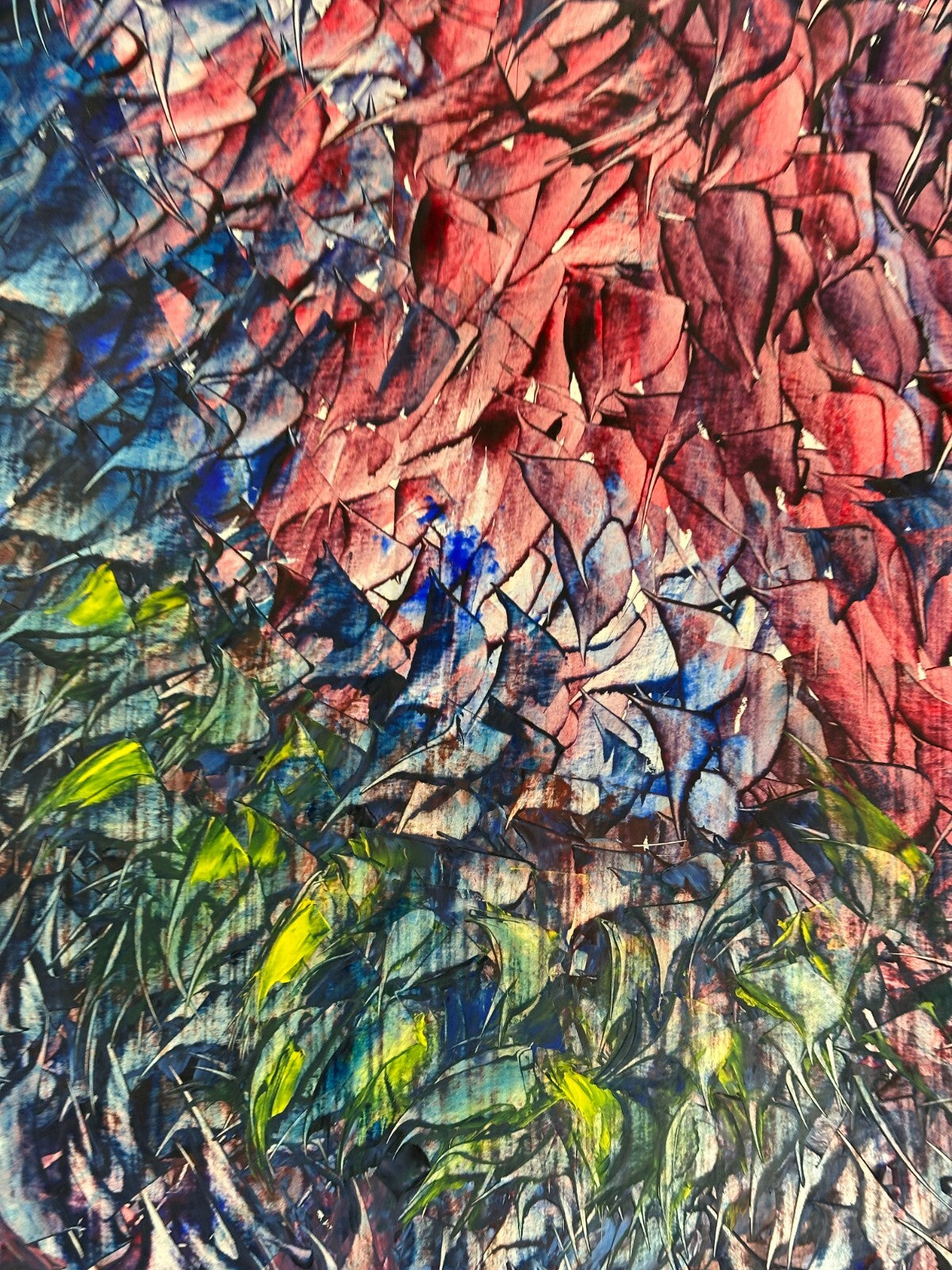 Alfred Tatzel - Öl auf Hartfaser - Mutationen - farbliche Komposition - signiert2