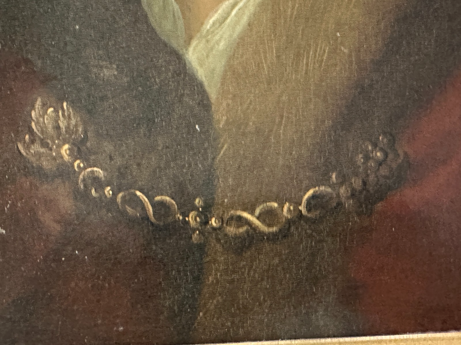 Barockes Adelsbildnis um 1730 – Öl auf Holz – feine Malerei – Hofmalerqualität8