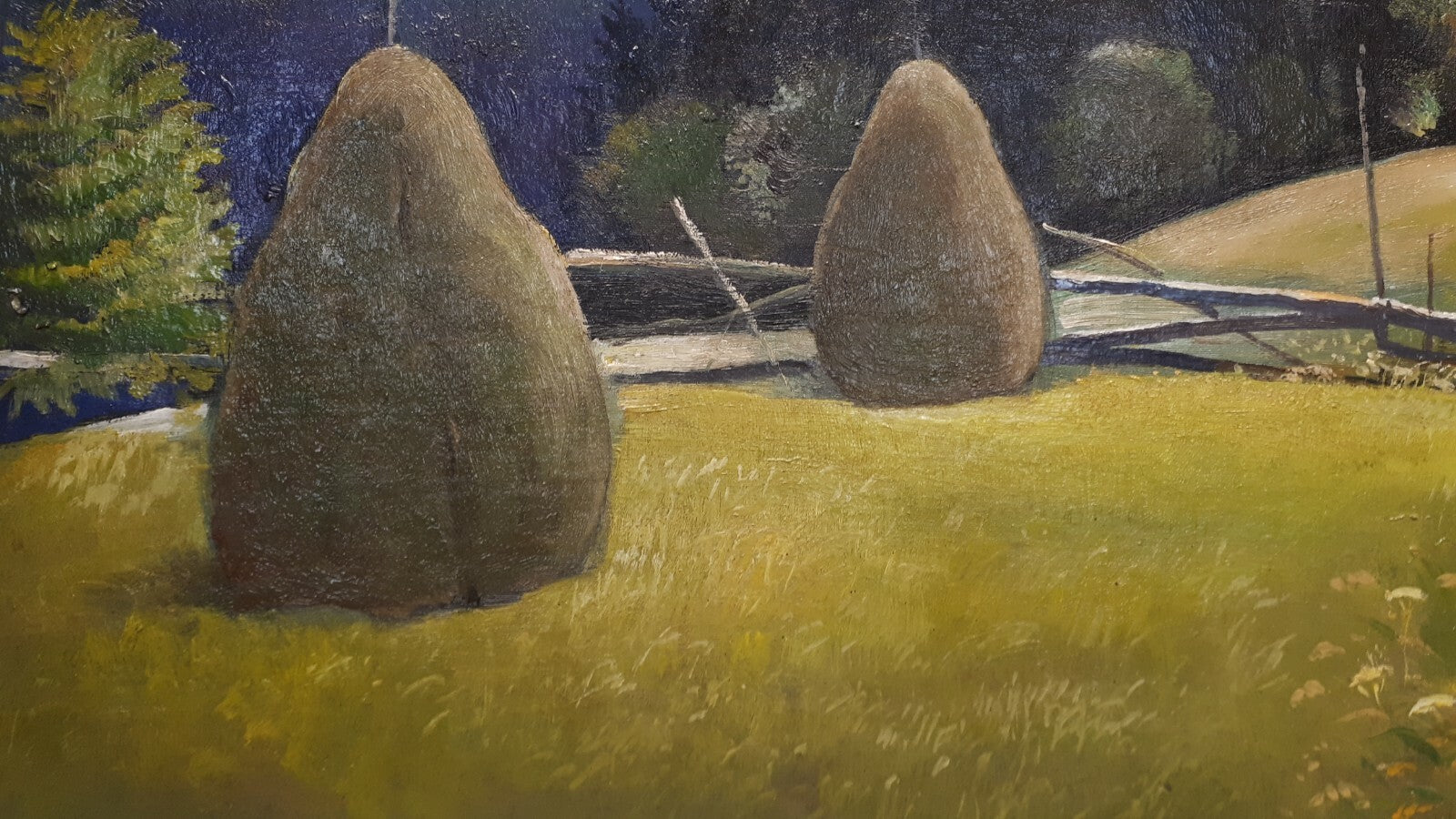 EUGENE SPIRO - Gemälde Öl auf Platte - Süddeutsche Landschaft - signiert 19491