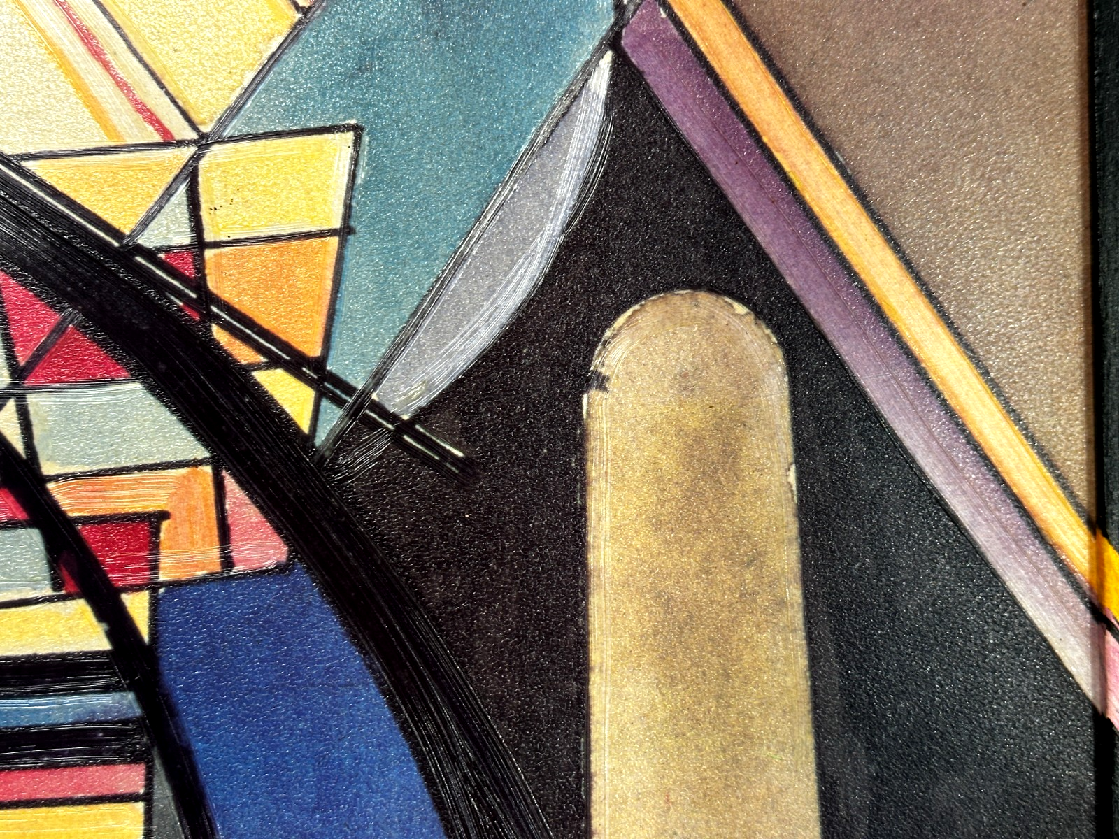 Wassily Kandinsky – La Grande Torre Di Kiev - Öl auf Hartfaser - signiert4