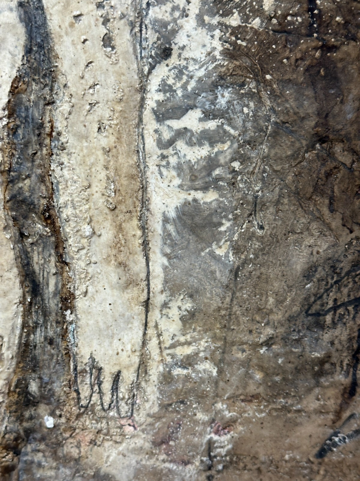 Ulrich Klieber 1974 – expressive Mischtechnik - Archaische Frauenfigur - sign.8