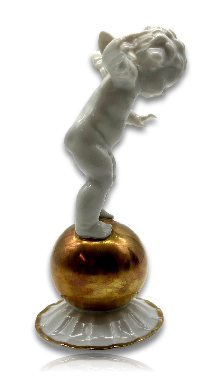 Hutschenreuther Putto auf goldener Kugel – Entwurf Karl Tutter - signiert6