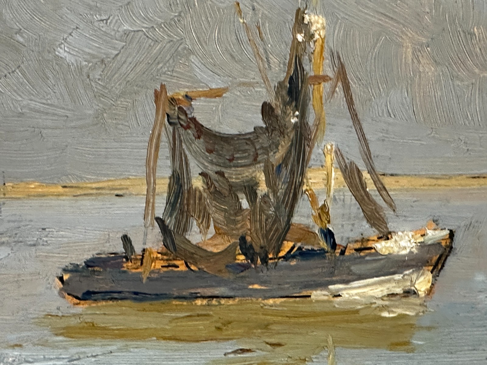 Paul Ernst Wilke 1894–1972 - Ölbild "Auf der Unterweser" - Segelboote - gerahmt6