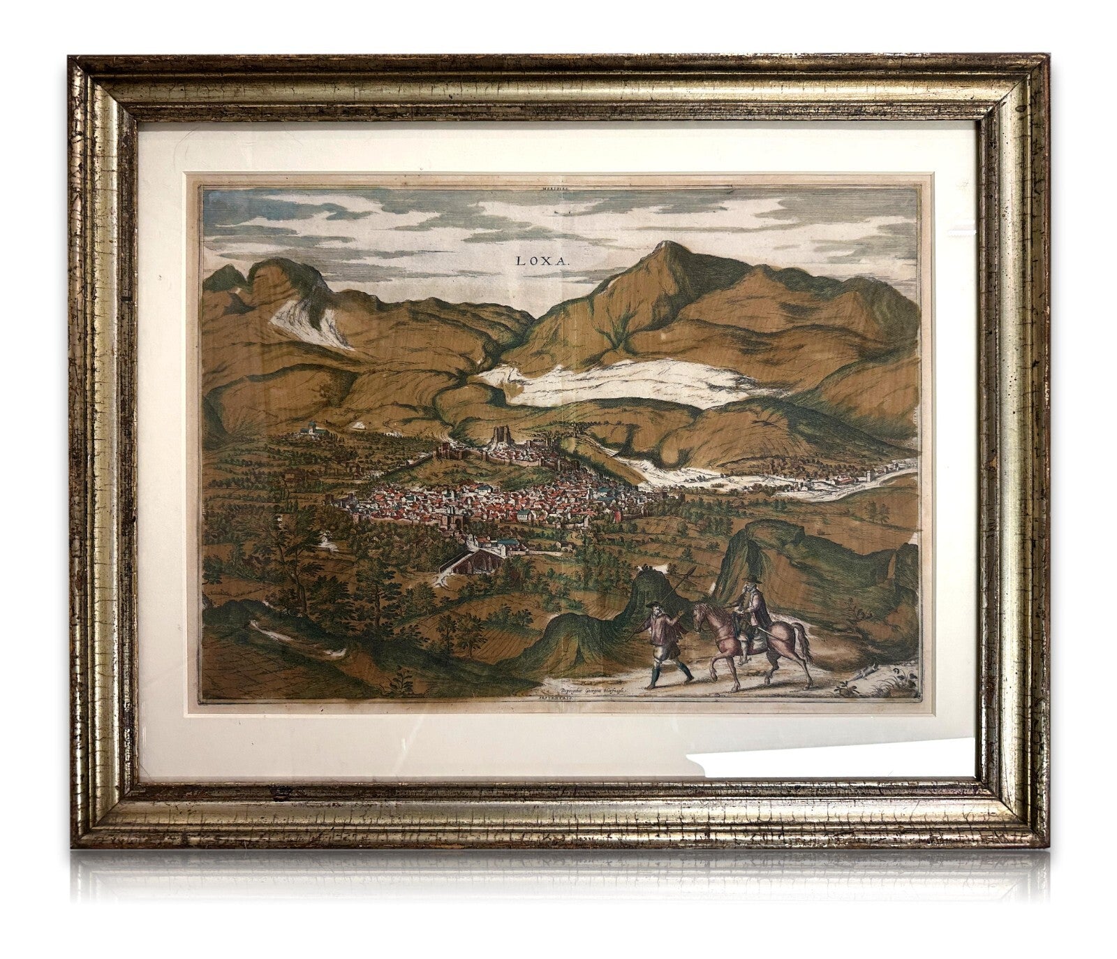 nach Georg Hoefnagel um 1575 - Ansicht von Loja Spanien - Kupferstich koloriert0