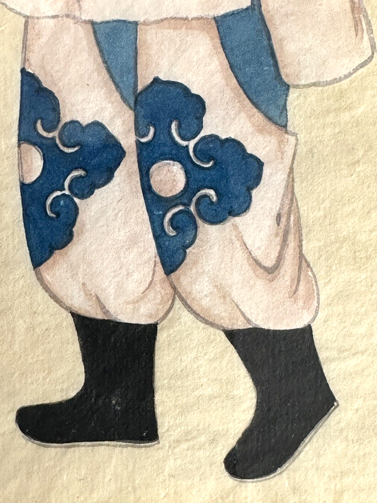 Chinesische Malerei - Markpapier mit Deckfarben - um 1900 - gerahmt hinter Glas6