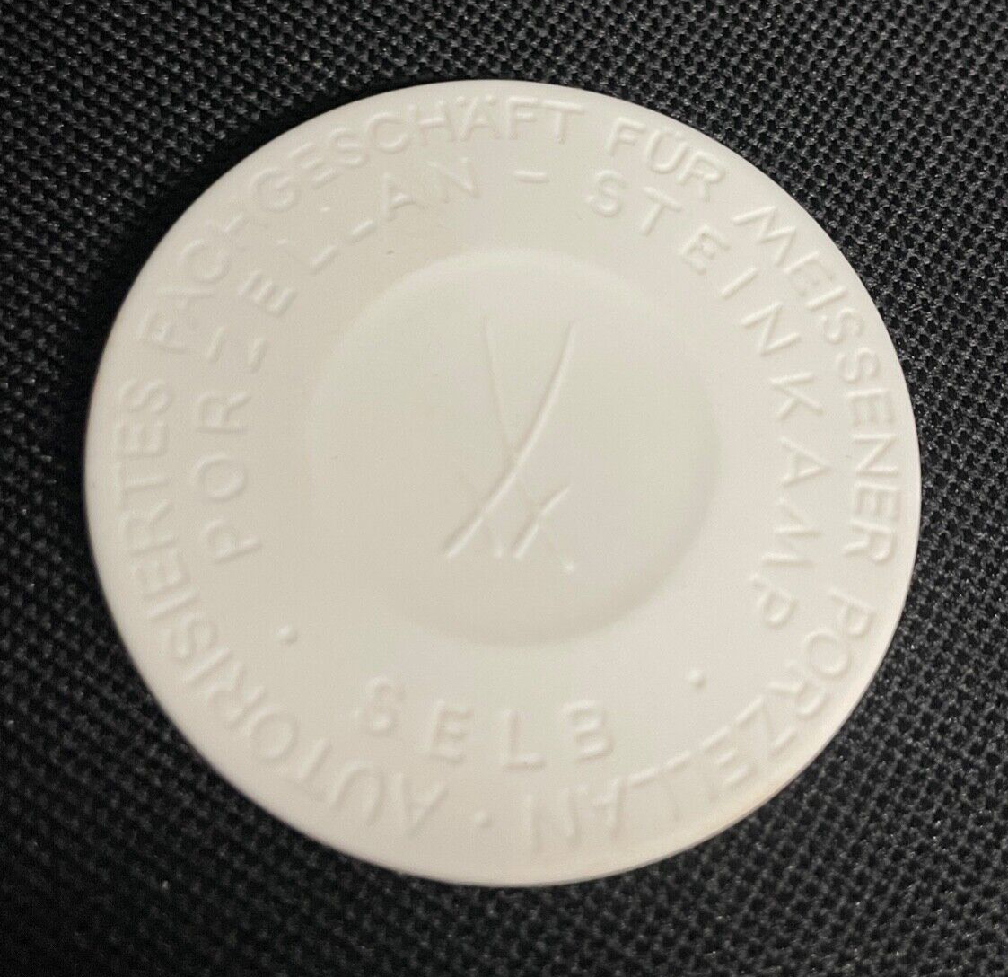 Meissen Porzellan Medaille Plakette Europa auf dem Stier 1993 Ø 5 cm im Karton5