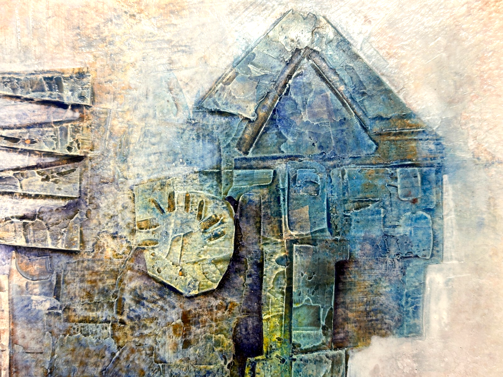 Jesus Iraizoz - Mixed Media - Abstrakte Komposition Ölfarbe - signiert gerahmt4