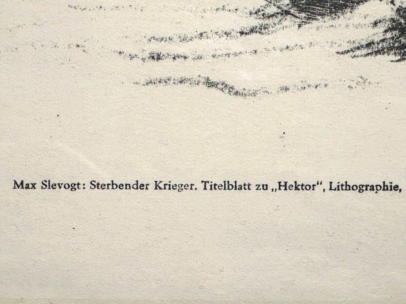 Max Slevogt - 1868-1932 - Lithographie - Original Abzug für Beilage - 'Hektor'7