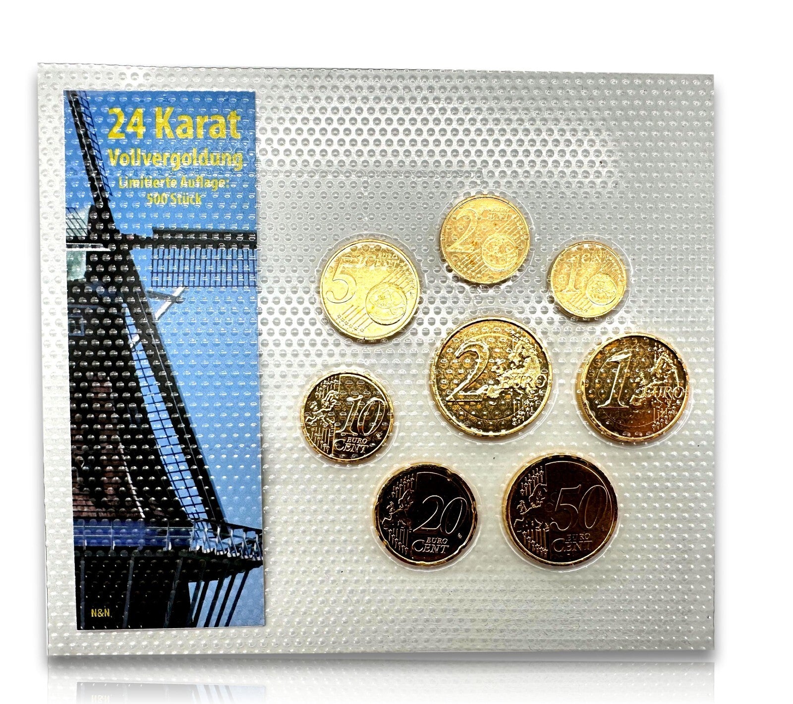 Niederlande KSM Kursmünzsatz 2007 Euro € - 24 ct vergoldet - Limitierte Edition0