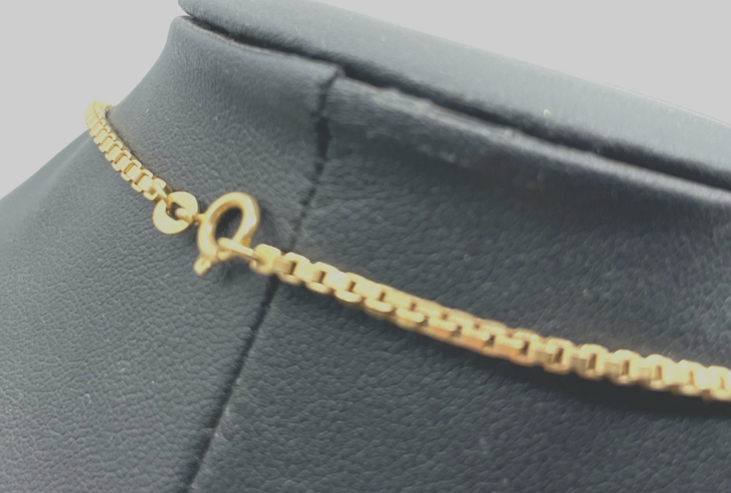 750 Gold 18 K Halskette Venezianer Kette Juwelier L 51 cm B 2 mm unisex gepflegt2