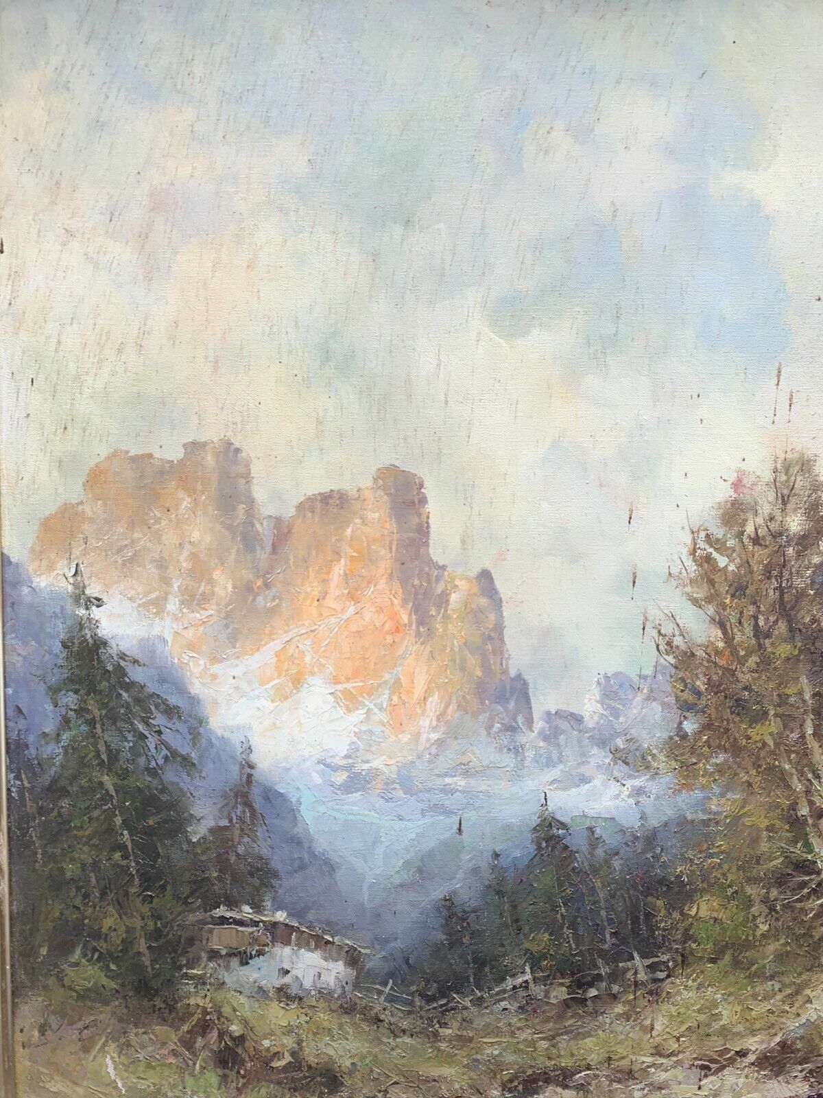 Heinrich Hartung - Ölgemälde - Öl auf Leinwand - Südtirol - Barocker Rahmen2