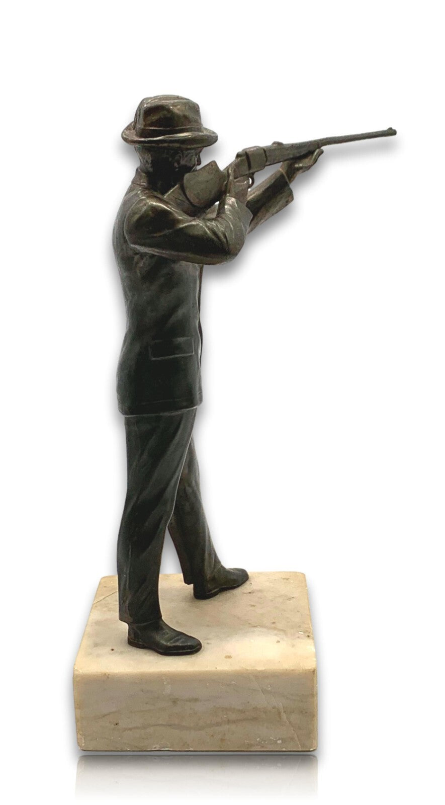 'Schütz' - Galvano Bronze Figur Skulptur Plast - Marmorsockel - ca. 1910/19204