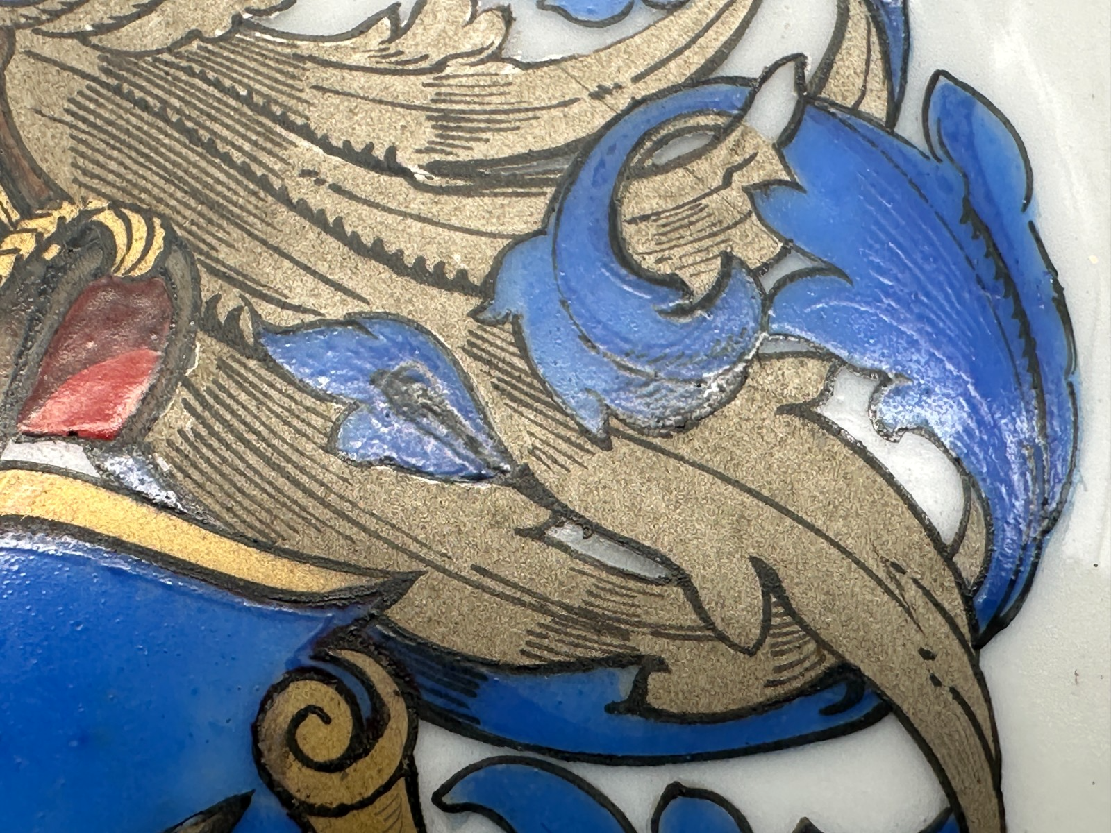 Studentika - Doppelwappen und Porträt - handbemalt um 1900 – Corps / Verbindung2