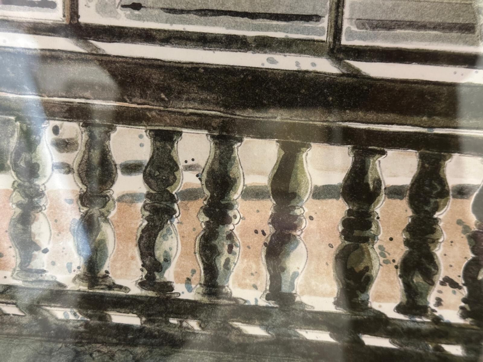 Michael Schreiber 1941-2012 - farbige Lithografie - Palzzo Rosso ´93 - Signiert8