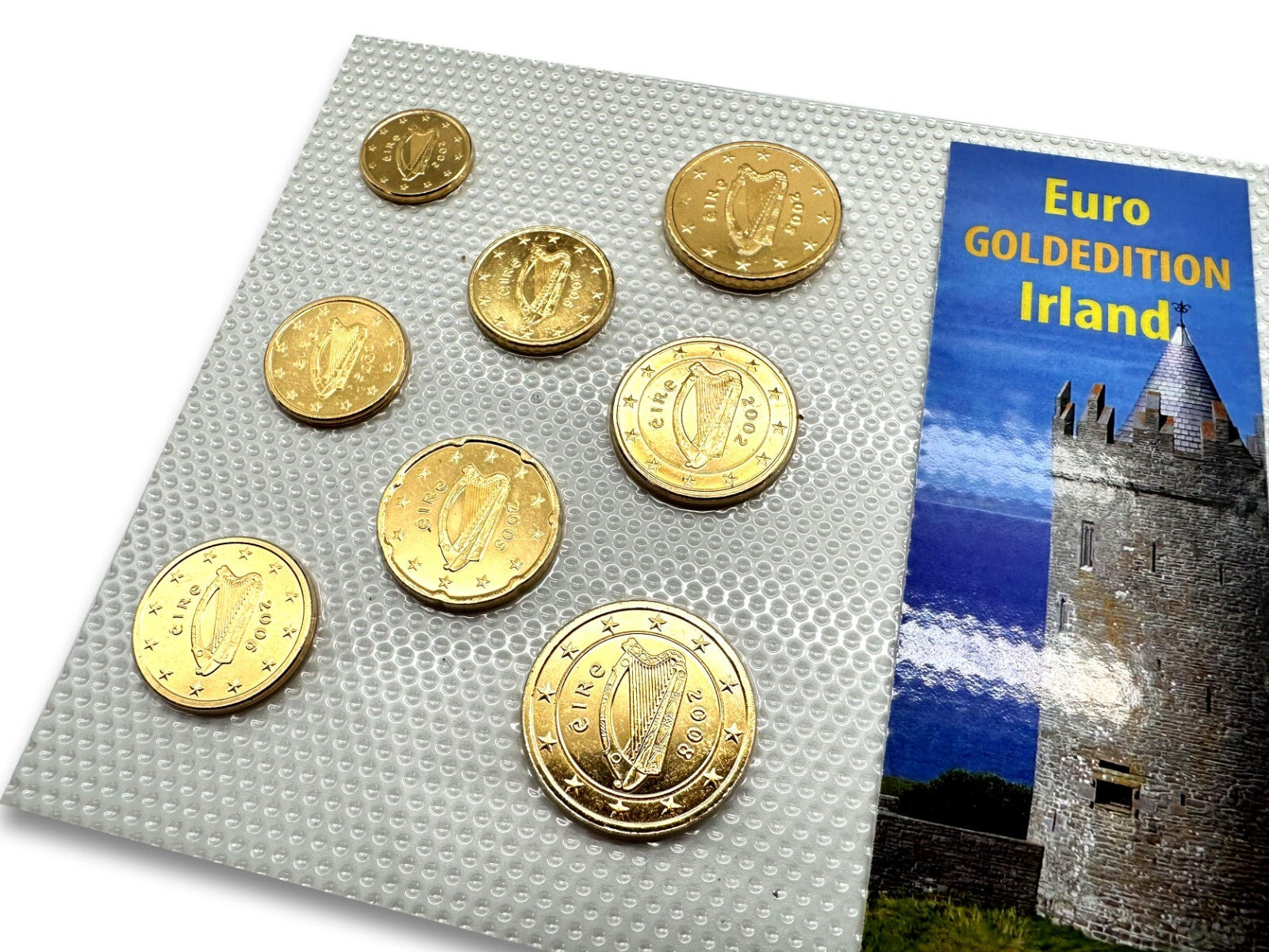 Irland KSM Kursmünzsatz 2002-2008 Euro € - 24 ct vergoldet - Limitierte Edition3