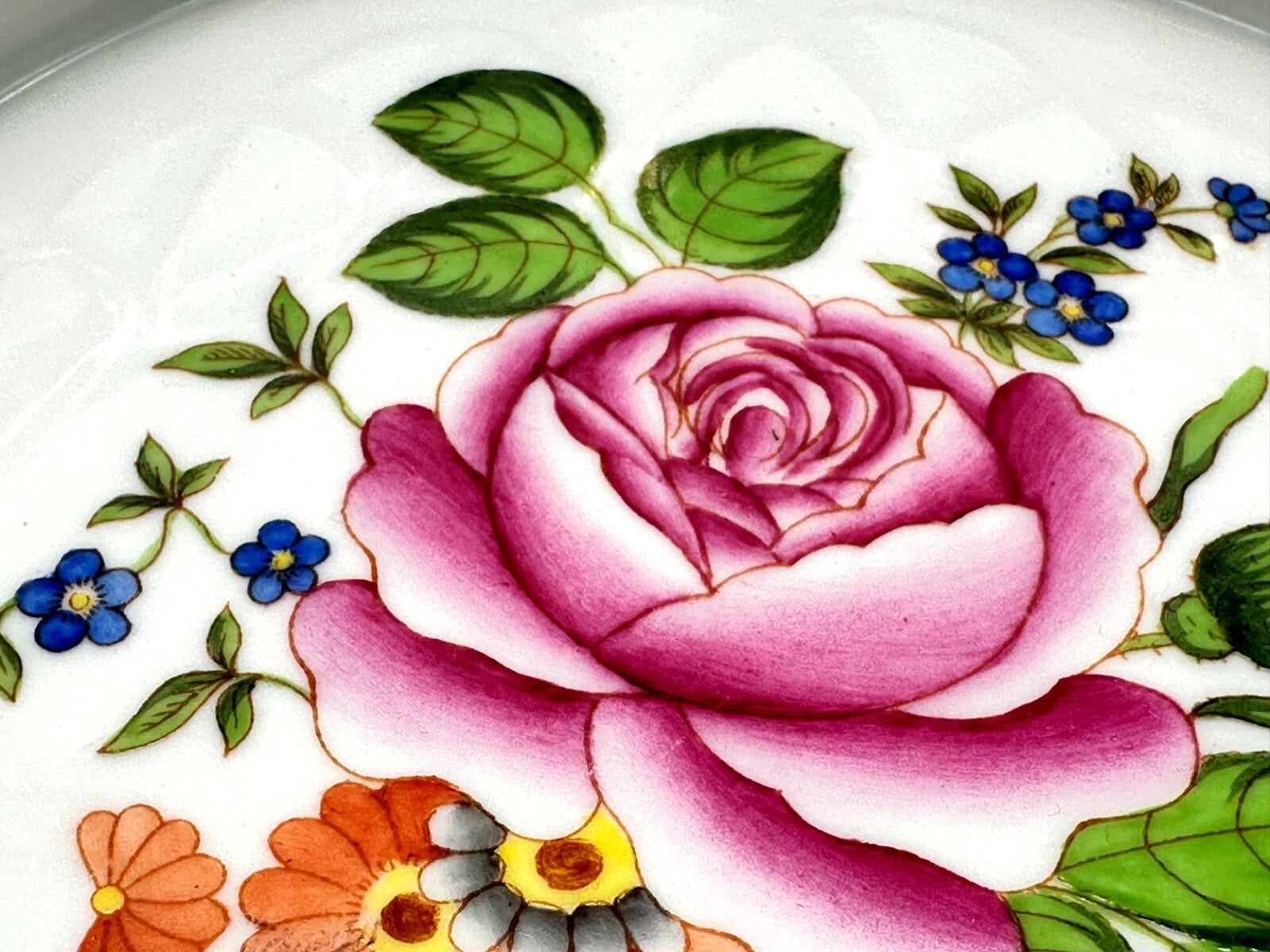 Herend 7404 PBR - Durchbruch Schale Korb - Porzellan - Petit Buoquet de Roses4