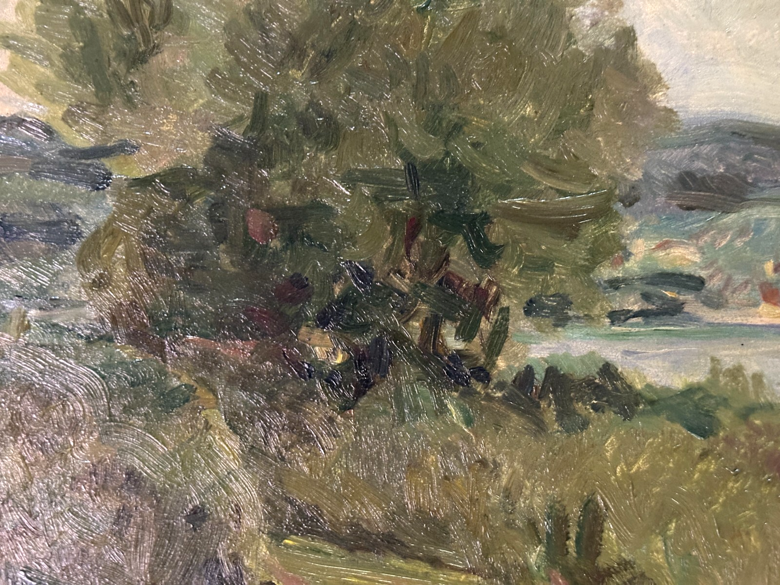 Öl auf Karton - Impressionismus - Landschaftsgemälde - gerahmt - unsigniert3