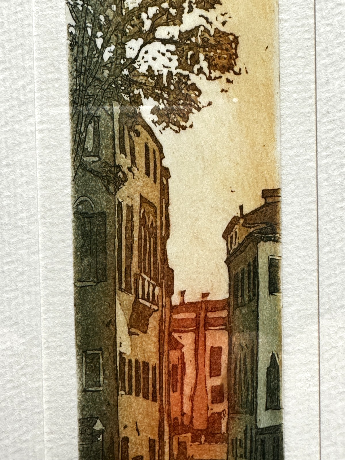 Cadore 1991 Farbradierung – Venedig Kanalansicht – signiert & nummeriert gerahmt4