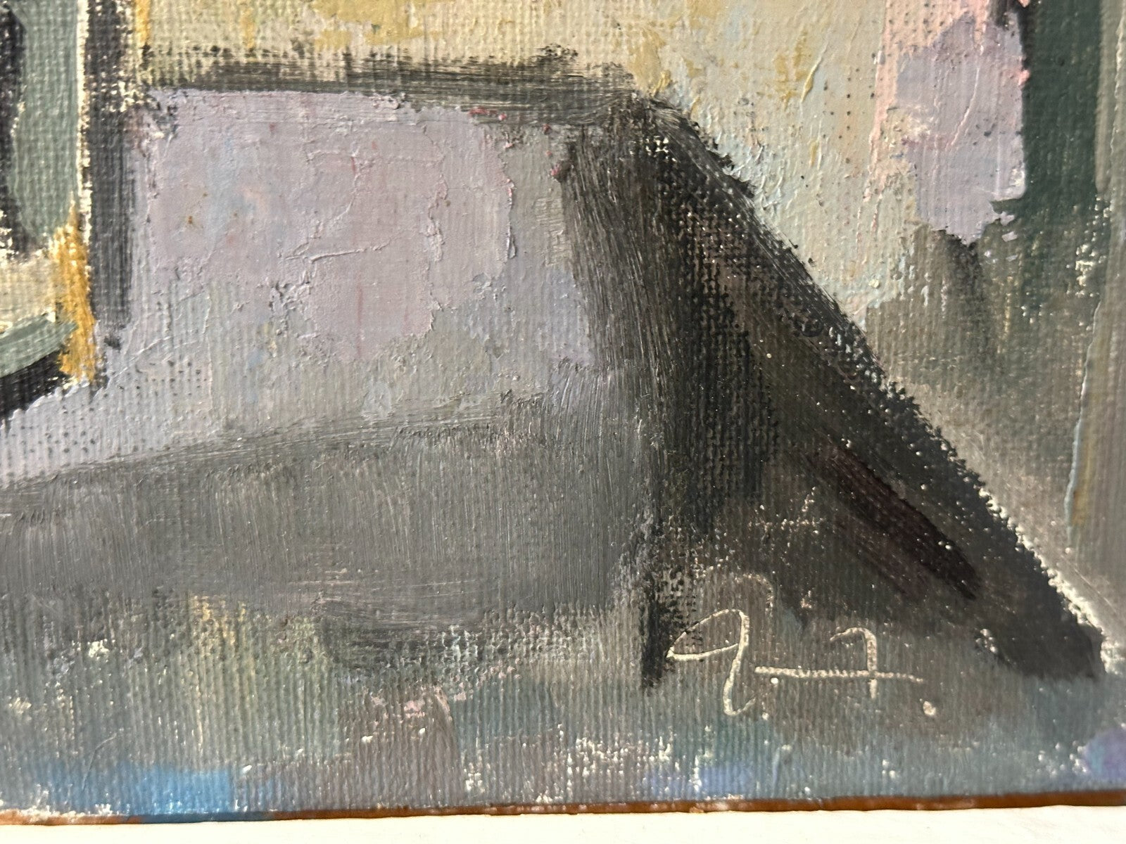 Öl auf Leinwand auf Platte - Stillleben Kirschblüten - Helmut Baumann 1894-19785