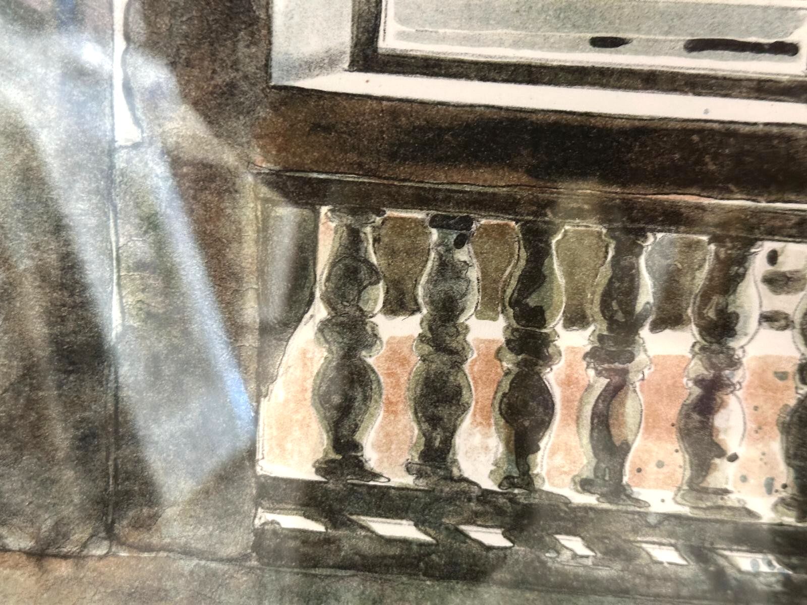 Michael Schreiber 1941-2012 - farbige Lithografie - Palzzo Rosso ´93 - Signiert5