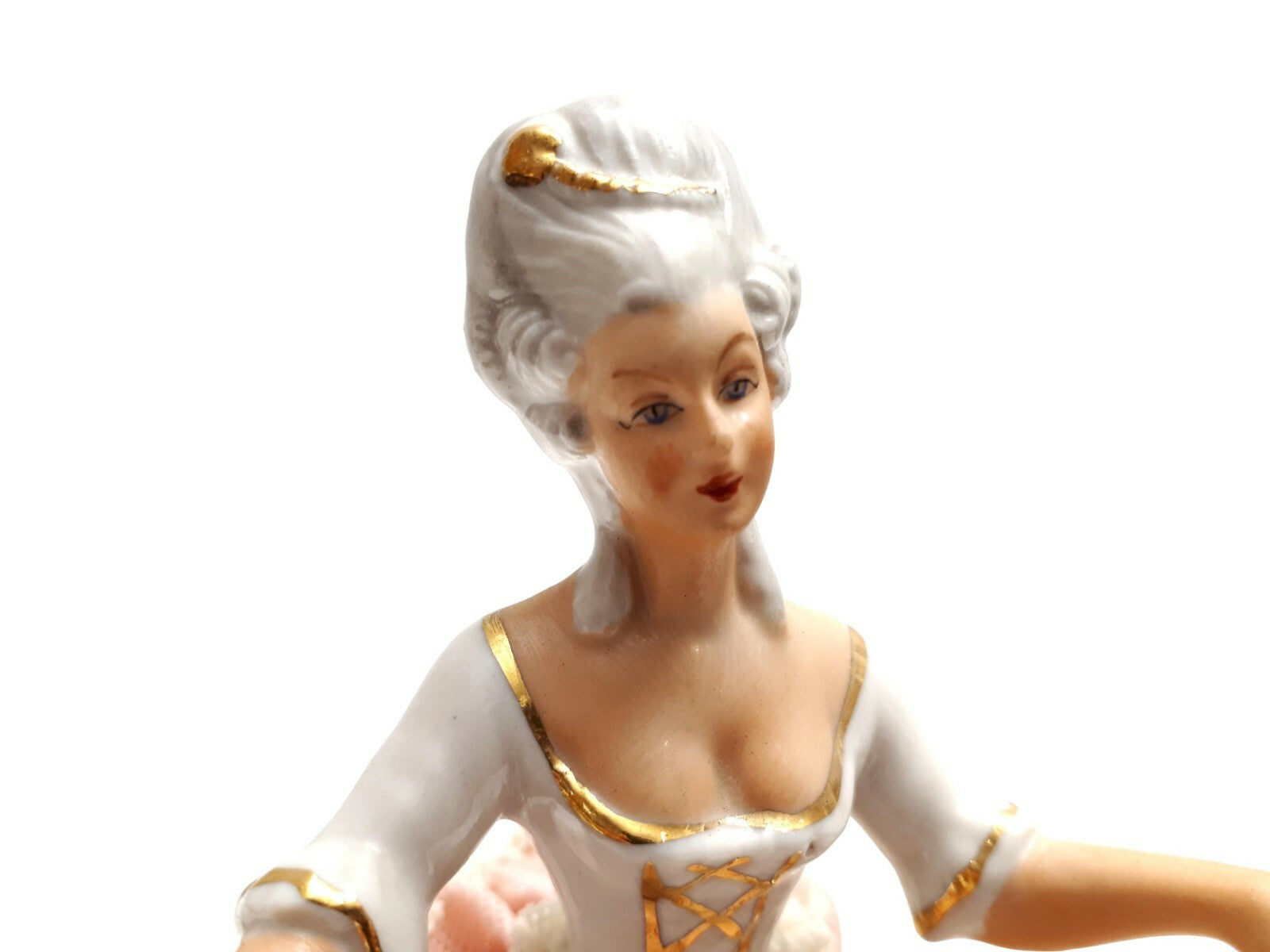 Sandizell Höffner & Co - Porzellanfigur 'feine Dame' - polychrohme Bemalung5