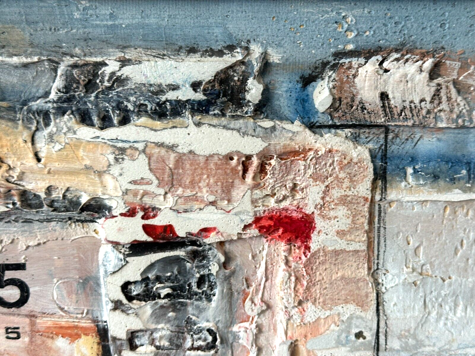 Nikola Zigon - Öl auf Leinwand Collage Mischtechnik - 2004 - gerahmt - signiert3