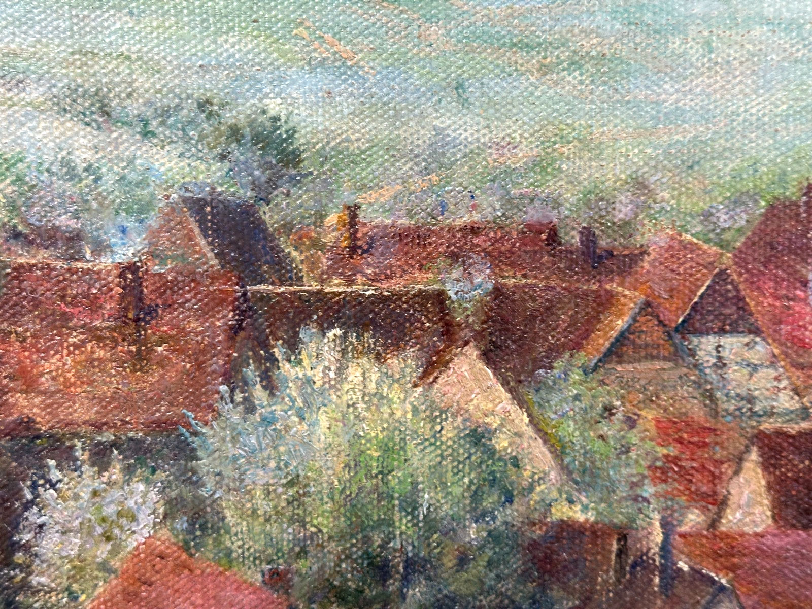 Emil Uhl (1864–1945) – Ansicht von Langenburg (Hohenlohe) um 1924, Öl auf LW7