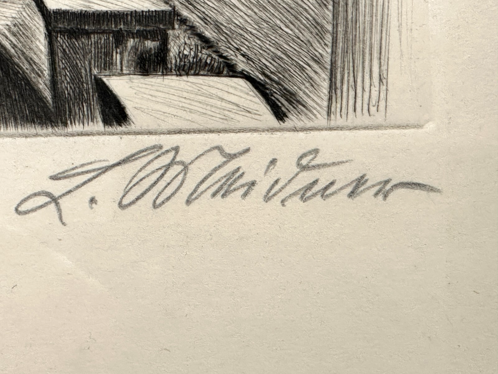 Ludwig Meidner (1884–1966) - Original-Radierung - Klosterhof Grüssau 1925 - sign8