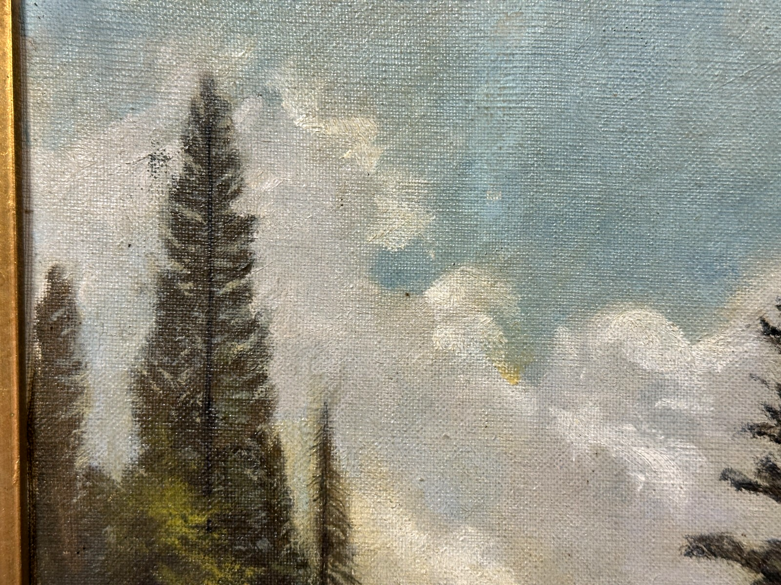 Rudolf Hölbling (1897–1990) - Alpenlandschaft - Öl auf Masonit - Barocker Rahmen4