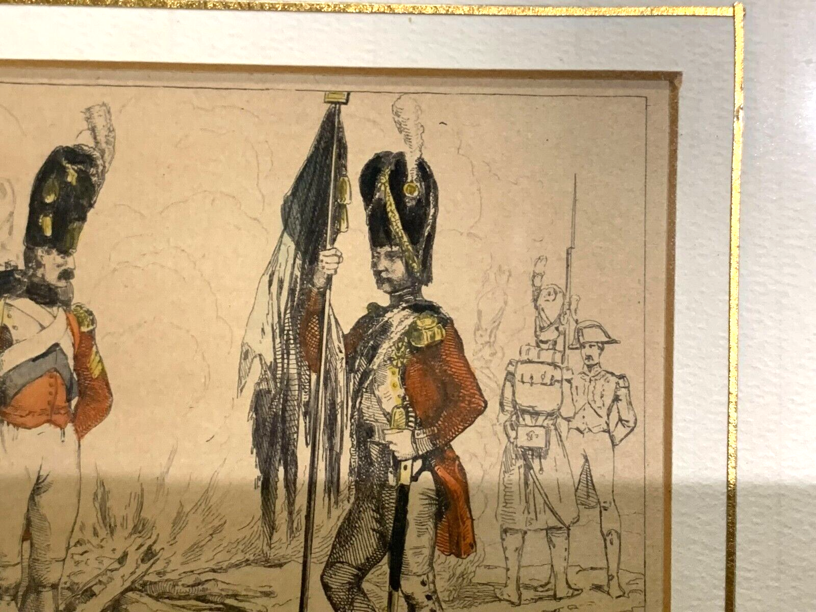 Lacauchie - Stahlstich koloriert - Französische Kaisergarde - Uniform 18002