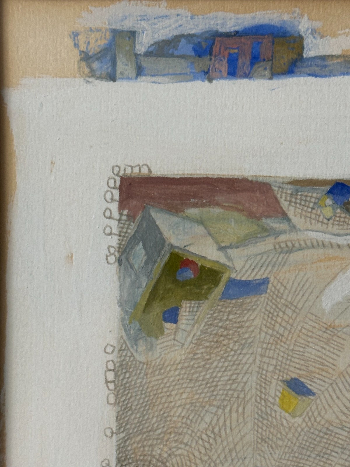 Tempera auf Papier - 'Botschaft der Nacht und des Windes' - Jorge Ponce 19874