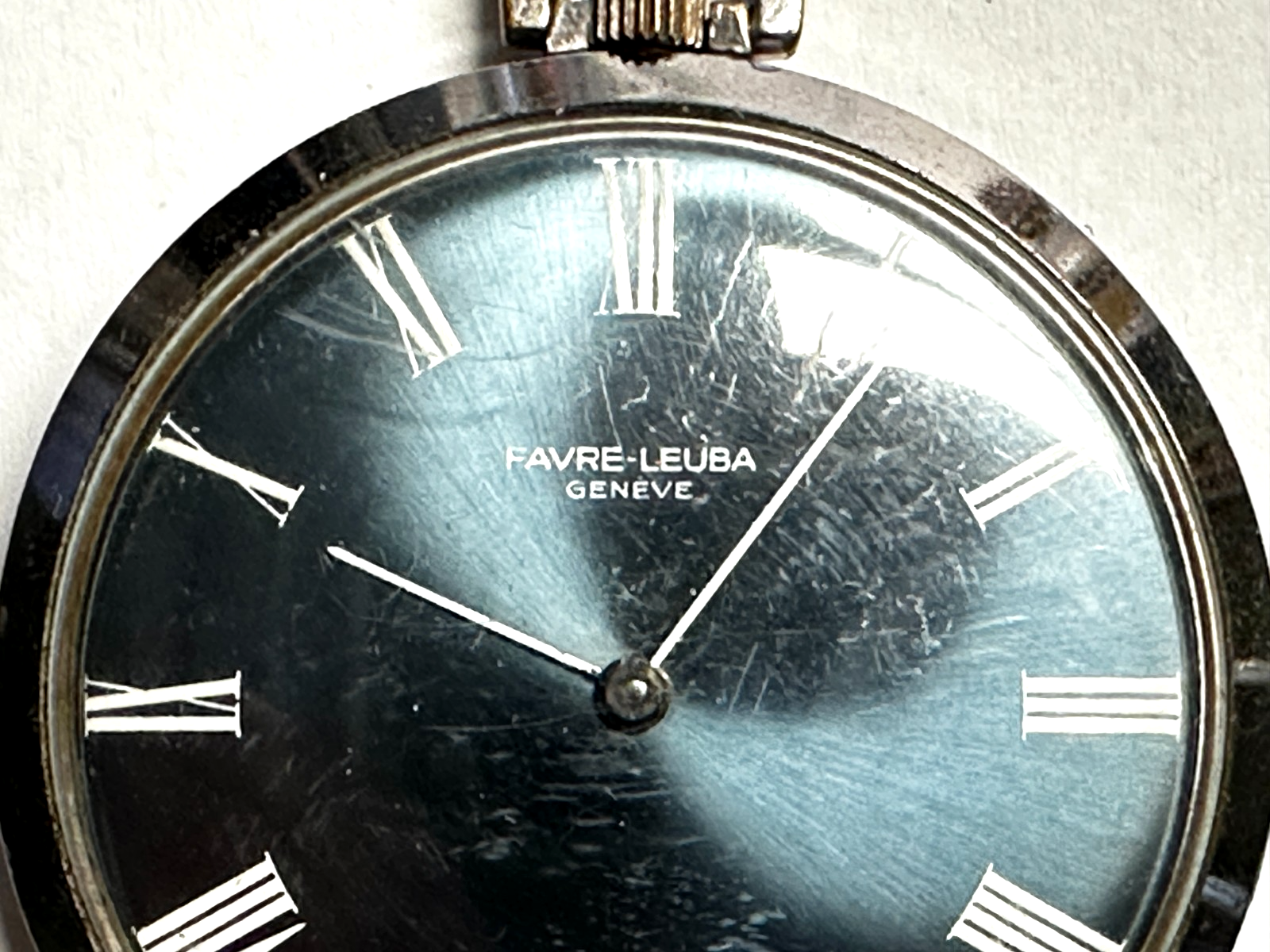 Favre-Leuba Geneve - Schweiz - Taschenuhr - römische Ziffern - Uhrwerk läuft1