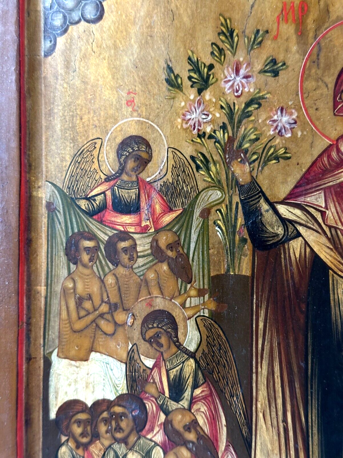 Ikone Gottesmutter ‚aller betrübten Freunde‘ - Russland um 1800 - Eitempera Holz3