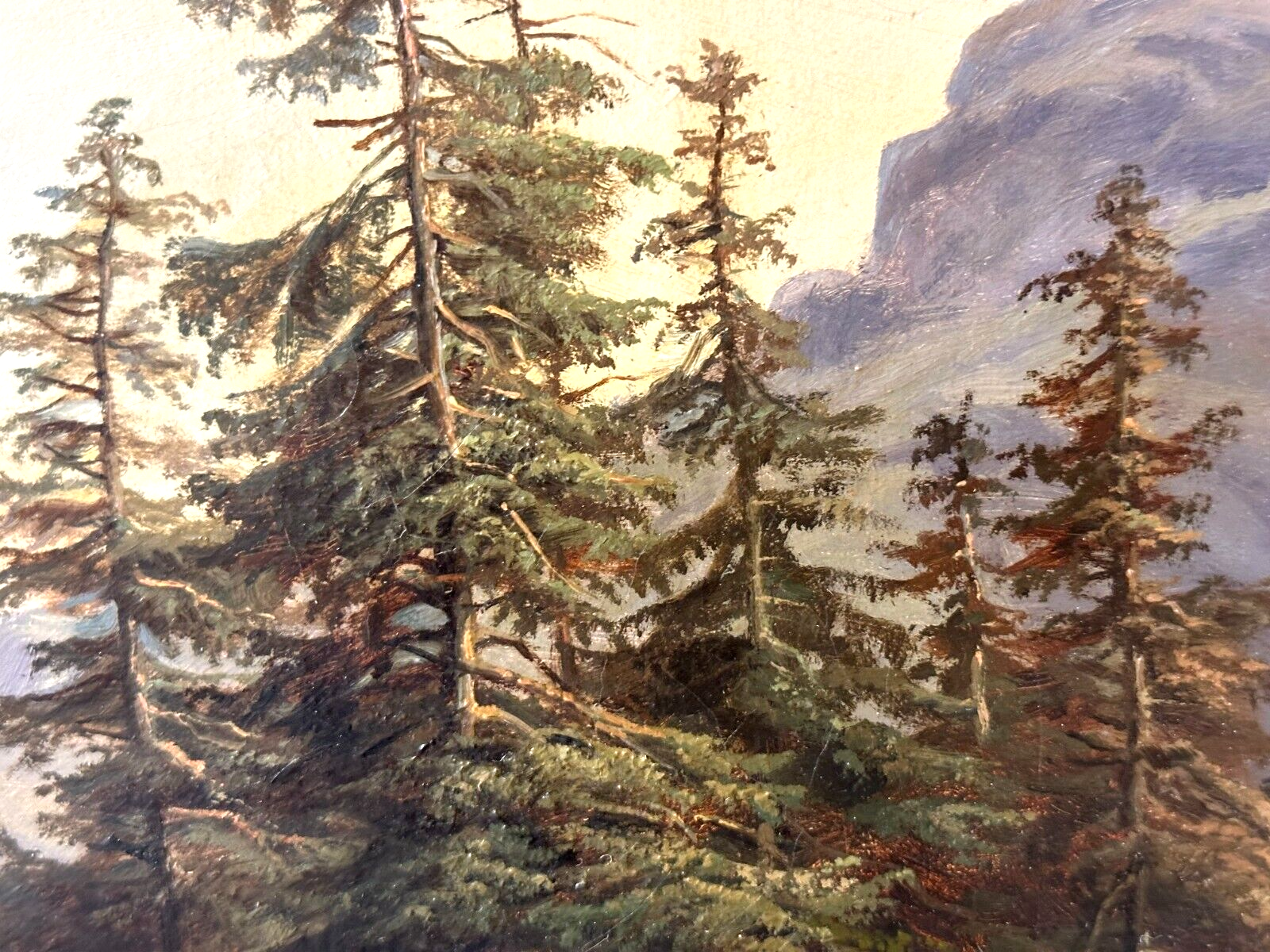 Öl auf Leinwand - Georg Emil Libert 1820-1908 - Berglandschaft 1877 - sign. dat.4