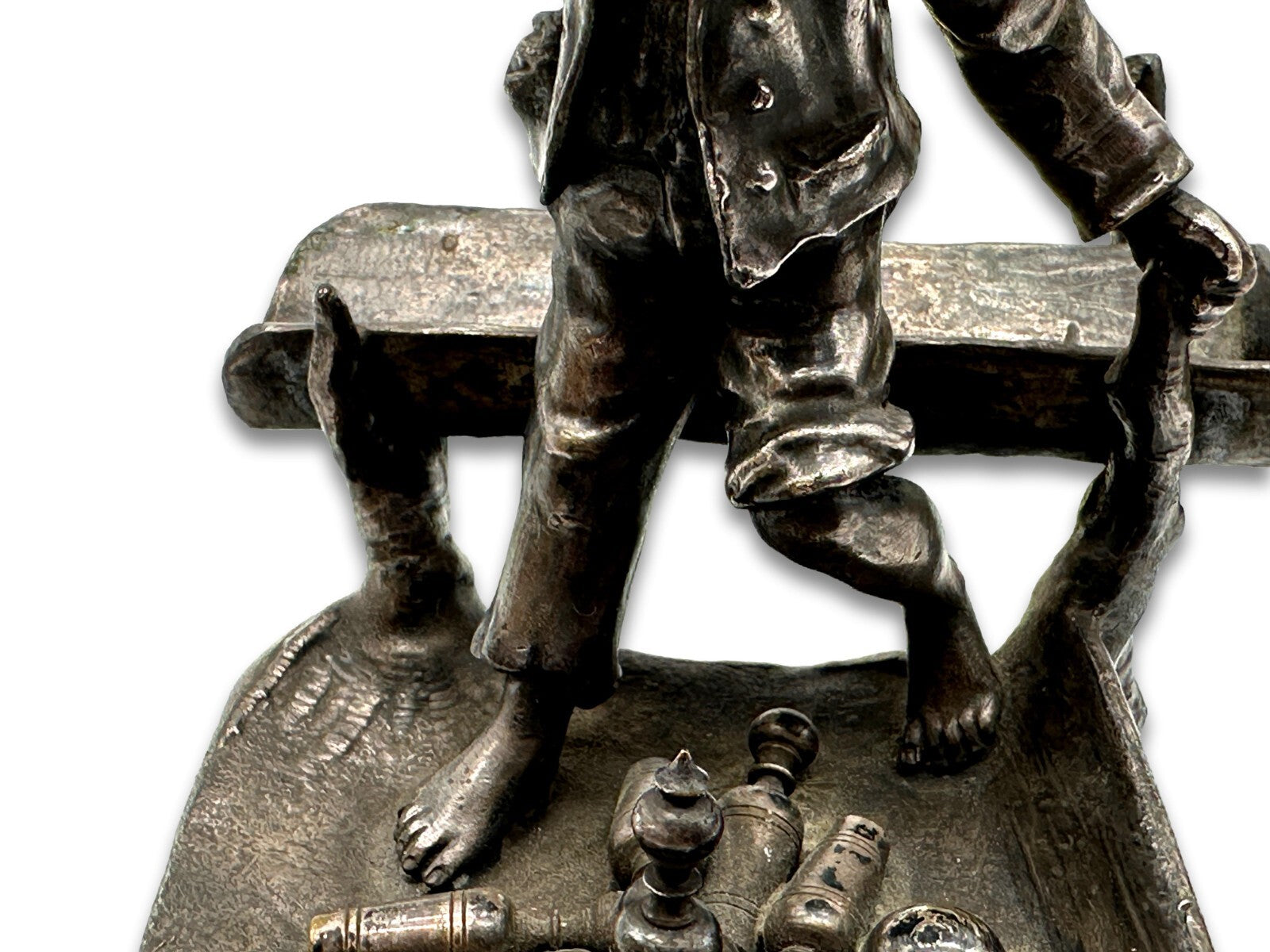 WMF 1886-1903 - Kegelbub Kegelaufsteller - figürlicher Kegelpreis - patiniert8
