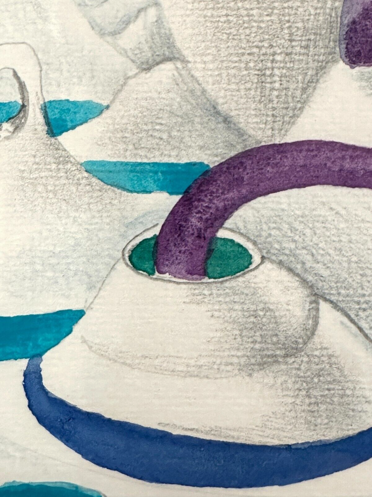 Kurt Gminder - Mixed Media Acylfarben Bleistift - Untitled - grahmt signiert4